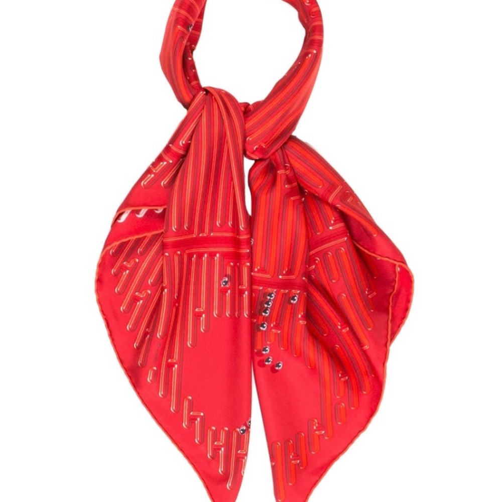 Hermes parcours d’h silk scarf
